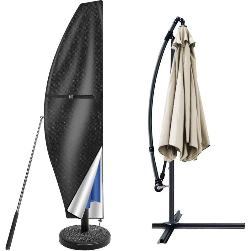 Ahlsen - Housse de protection pour parasol avec bâton, housse de protection pour parapluie de taille 2 m à 4 m, protection contre les uv, résistant