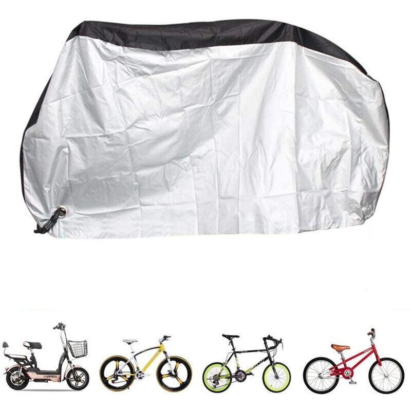 Ahlsen - Housse de Protection pour Vélo Imperméable Anti-Pluie Anti-poussière Anti-Chaleur Bâche de Moto Bicyclette Vélo 200X70X110cm
