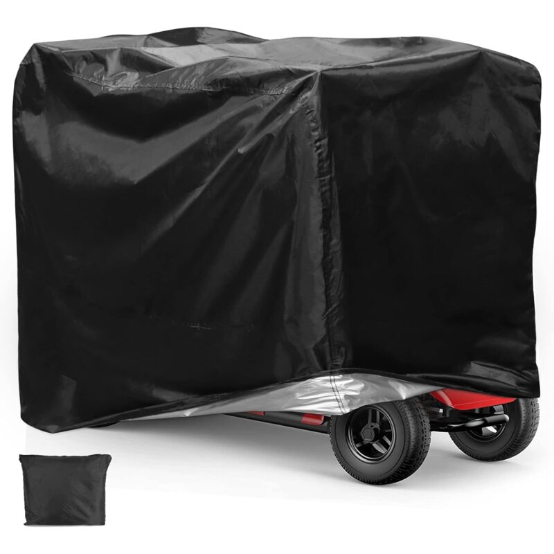 Housse imperméable pour scooter de mobilité - 210D Oxford - Pour fauteuil roulant - Housse de pluie imperméable et résistante (140 x 66 x 91 cm)
