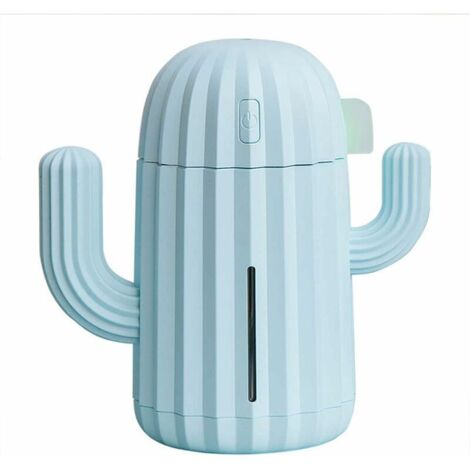 Ahlsen Humidificador de cactus/purificador de aire USB/humidificador de bola de hadas de atomización de coche adecuado para el hogar, oficina, dormitorio, sala de estar, estudio, yoga, spa, azul