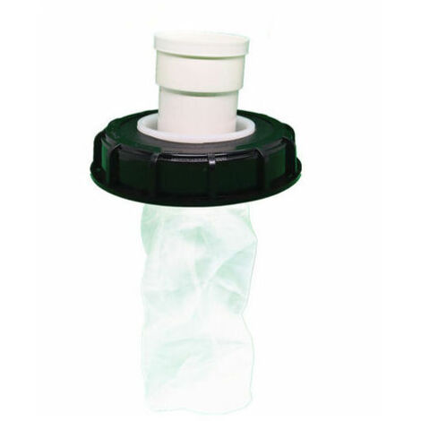 Ahlsen IBC-Ton-Fass-Zubehör, Ton-Fass-Kunststoffabdeckung 163 mm mit Filter, Ton-Fass-Oberabdeckung, Ton-Fass-Filter (gerader Kopf)