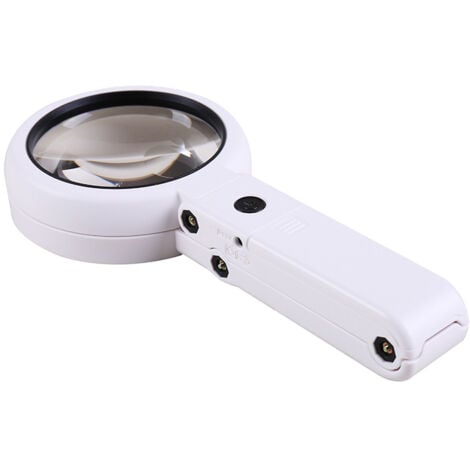 Ahlsen Illuminated Magnifying Glass, 10X 30X Handheld Magnifying Glass with 18 LED Light, Dimmable Magnifying Lamp