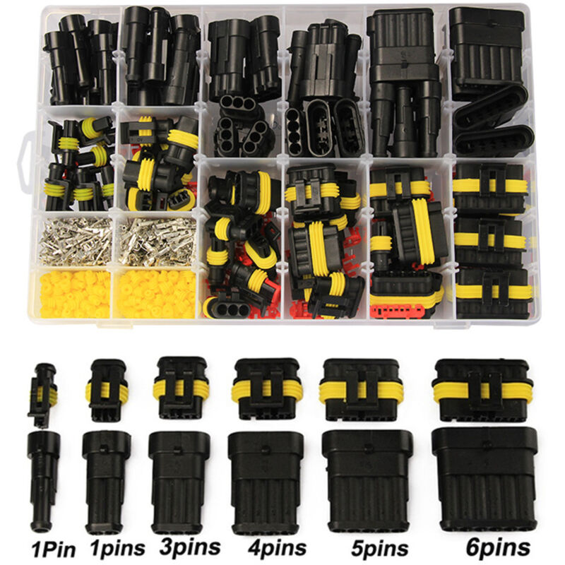 Ahlsen - Imperméable à l'eau Connecteur, 708 Pièces Voiture Étanche Connecteur Électrique,Car Terminal Électrique Étanche Plug 1/2/3/4/5/6 Broches