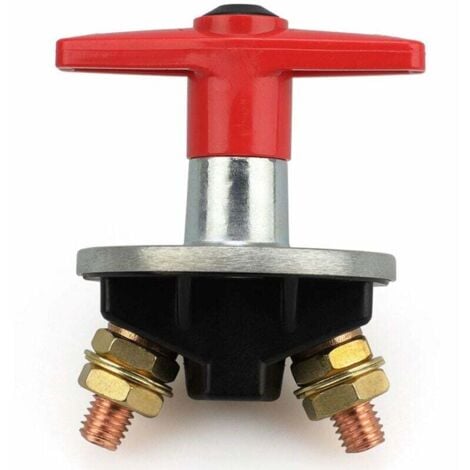 Ahlsen Interrupteur Coupure Isolateur Batterie Coupe Circuit,12V-60V 200A Batterie à clé Fixe Universelle de Voiture Déconnecter l'isolateur de Puissance Automobile Urgence Interrupteur pour Voiture,B