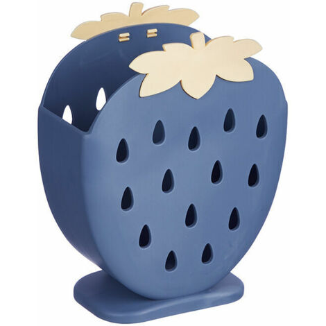 Ahlsen Jaula creativa para palillos de fresa para el hogar, jaula para palillos multifuncional de pie para cocina, caja de palillos con drenaje de doble rejilla