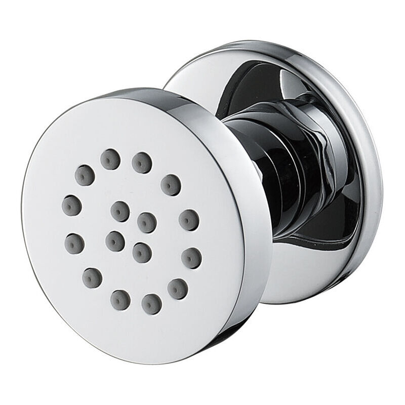 Ahlsen - Jets Latéraux Chromé Jet de Corps en Laiton Réglables Pulvérisation de Buse Ronde Mural Jets de Massage Douche pour Accessoires de Salle de