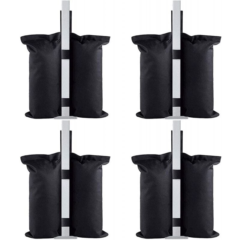 Jeu de 4 Poids pour Tonnelle, Poids Tonnelle Industrielle 600D, Revêtement Intérieur en pvc, Sac de Sable pour Tonnelle pour Tente Pop-up, Auvent ou