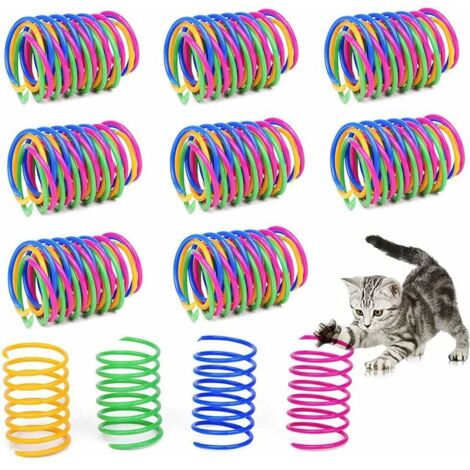 Ahlsen Jouet Ressorts Chat,Triomphe Jouet Chat Spirale,Coloré Printemps Jouet de Chat,Jouet Chat Interactif,Jouet de Ressorts en Spirale,Jouet pour Chaton,Durable et Souple pour Chatons Mordre,Chasse 