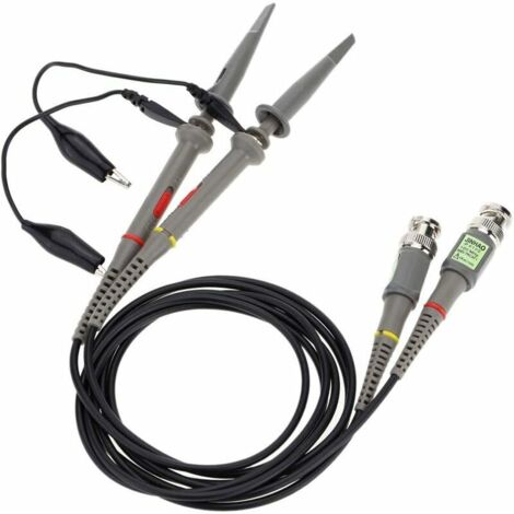 Ahlsen Juego de 2 sondas de osciloscopio P6100 de 100MHz 10:1 y 1:1 conmutables para canalones Atten Owon Siglent,