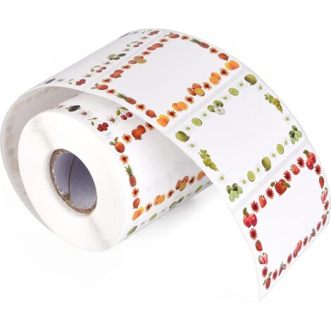 Ahlsen Juego de 250 etiquetas con motivos de frutas para tarros de mermelada y otros.