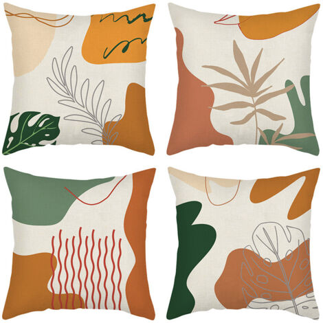 Ahlsen Juego de 4 fundas de cojín de 45x45 cm, fundas de cojín modernas para decoración del hogar, sofá del coche
