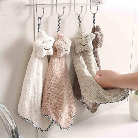 Ahlsen Juego de 4 toallas colgantes absorbentes para cocina y baño.