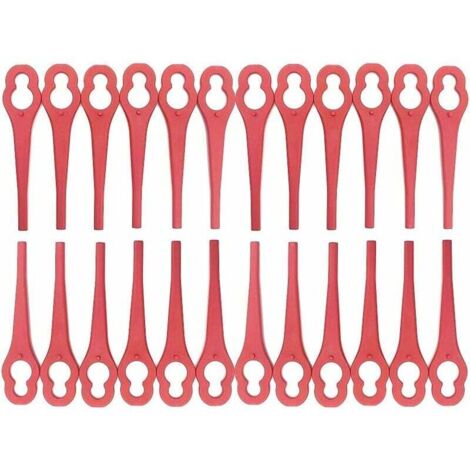 Ahlsen Juego de cuchillas de repuesto de 100 piezas para cortadoras de césped, accesorios para cortadoras de césped inalámbricas Einhell, cuchillas de plástico para cortadoras de césped Einhell
