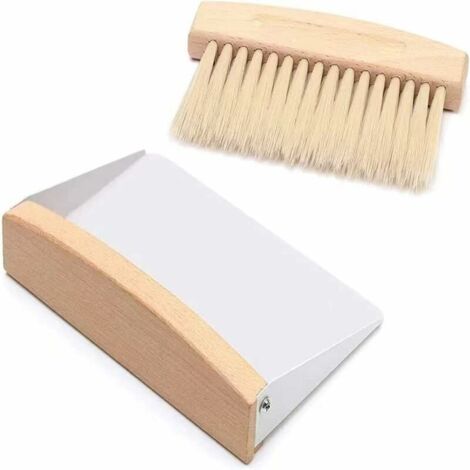 Ahlsen Juego de escoba de mesa, recogedor y recogedor portátil, mini recogedor y escoba para el hogar, escoba de mesa con recogedor para limpieza en mesa de comedor, sofá, esquinas, color blanco