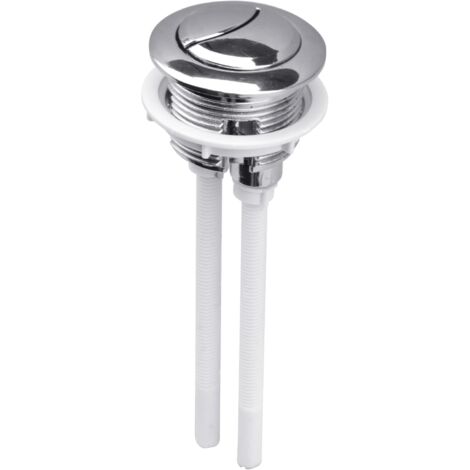 Ahlsen Juego de inodoro de doble descarga, 2 piezas, botón de plástico ajustable, botón superior para tanque de inodoro, reemplazo para la mayoría de los inodoros de doble descarga con orificio de 38 