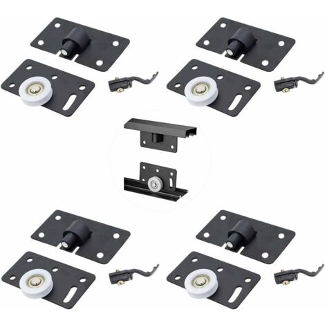 Ahlsen Juego de rodillos para puerta de gabinete de nailon de 4 piezas, rodillo para puerta corredera, rodillo para puerta de gabinete, rodillos para muebles, ruedas deslizantes para puerta corredera