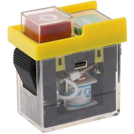 Ahlsen KJD6 AC 250V 6A Étanche Électromagnétique Bouton-Poussoir Interrupteur ON-OFF Outil Électrique Commutateurs à Bouton-poussoir pour Machine Scie Cutter Drill