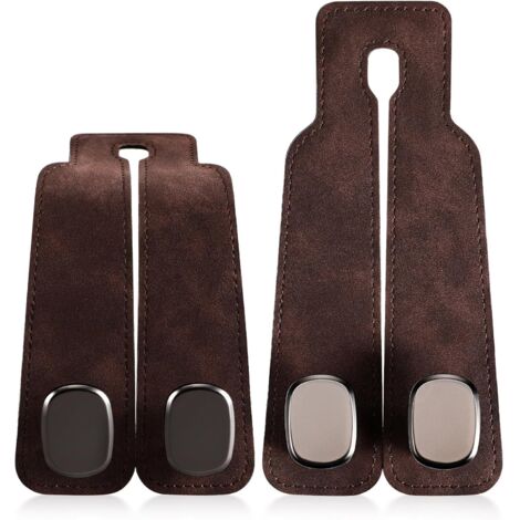 Ahlsen Kopfstützenhaken für Handtaschen, 2 Stück, Auto-Kopfstützenhaken, Sitzhaken für Einkaufstüte, Handtasche, Metall, Auto-Handtaschenhalter