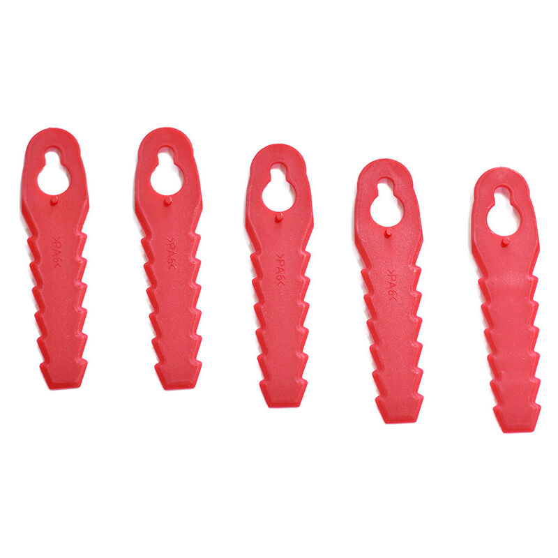 Lames en plastique pour tondeuse à gazon en dents de scie L85, accessoires de tonte de pelouse, 5 pièces rouges - Red - Ahlsen