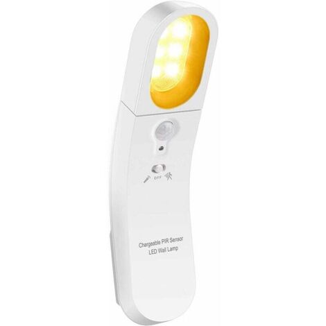 Ahlsen Lámpara de lectura Luz nocturna Luz nocturna LED recargable Lámpara para gabinete Sensor de movimiento Lectura para niños 3 modos Luz de lectura blanca cálida Lámpara cómoda para ojos [Clase de