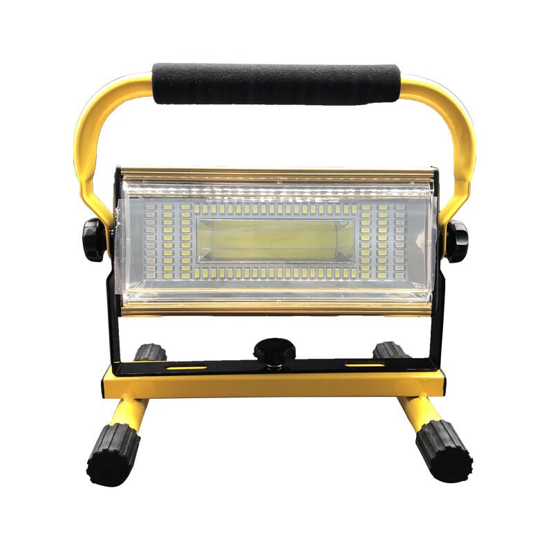 Lampe de travail à led rechargeable 100W, projecteur portatif étanche IP65 7000LM 100LED, lampes de travail sur support pour éclairage de chantier de