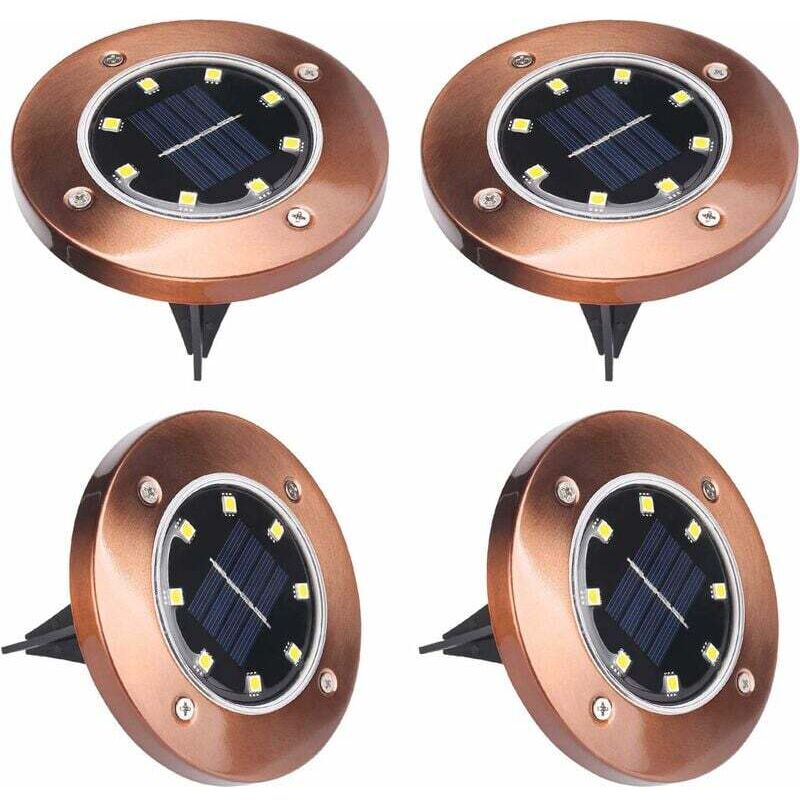 Lampes solaires au sol, 8 lampes solaires extérieures à led, allées de jardin, éclairage extérieur, éclairage au sol, étanche, éclairage solaire de