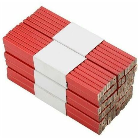 Ahlsen Lápices de carpintero, juego de 72 lápices de carpintero, lápiz de carpintero, 17,5 x 1,3 x 0,7 cm, rojo, 900 g