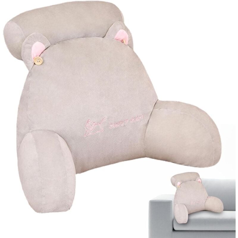 Ahlsen - Lecture Repose-lit Lecture avec Accoudoir,Coussin Douillet pour Adultes,Coussin Cale Dos Canapé,Épaissir Coussin Lecture Coussin Cadeaux du