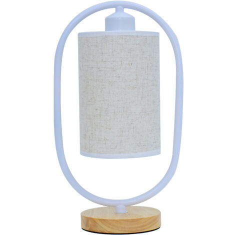 Ahlsen LED-Nachttischlampe, Schlafzimmerlampe mit modernem Stoffschirm, elegante Design-Tischlampe für Schlafzimmer, Wohnzimmer, Esstisch, Büro (5 W LED-Glühbirne)