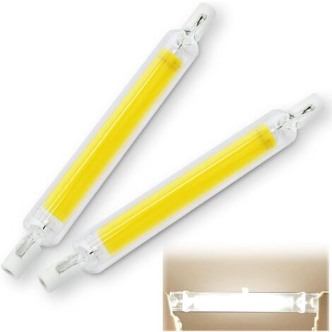 Ahlsen LED R7s, lámpara de hoja I2 20W, blanco frío, 118mm - 360º, regulable