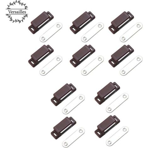 Ahlsen Leistungsstarker Magnetverschluss – Haltekraft 4 kg – 10er-Set – Braun – Türmagnet – Magnetverschluss – Schrankmagnet – Schranktürmagnet, Versailles