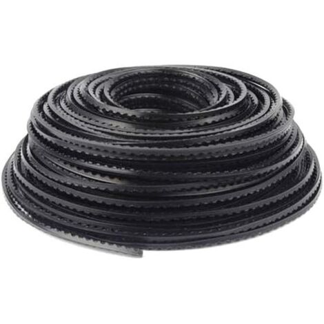 Ahlsen Línea de desbrozadora de nailon, línea de desbrozadora dentada de 3mm x 45m, línea de desbrozadora para malezas de césped