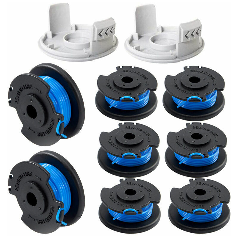 Ahlsen Lot de 10 bobines de rechange pour tondeuse à cheveux, capuchons, capuchons de tête de tondeuse, bobines de rechange pour l'extérieur, salle