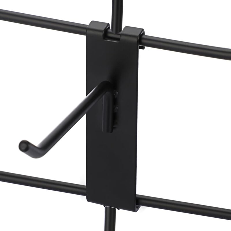 Ahlsen - Lot de 15 crochets métalliques de 10 cm pour plaques grillagées, crochets crantés commerciaux pour magasins, garages, expositions et ateliers