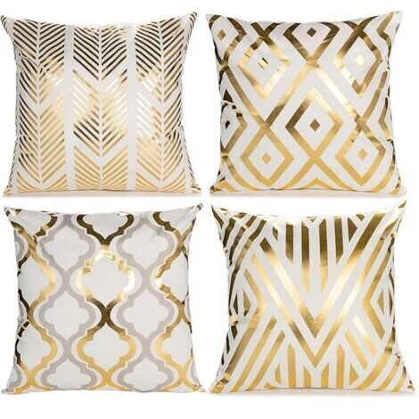 Ahlsen Lot de 2 Housse de Coussin Moderne 45x45cm Vert Feuilles Motif Housse Coussin en Polyester Taie d'oreiller Coussins de Canapé Décoratifs pour Exterieur Jardin Chaises Salon Chambre Maison Décor