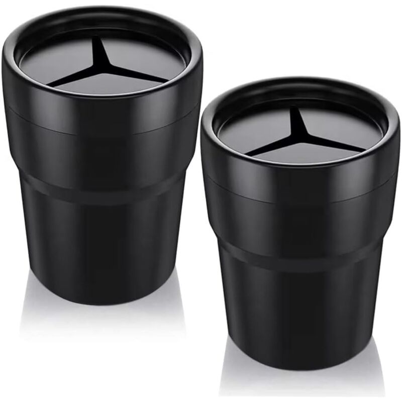 Ahlsen Lot de 2 mini porte-stylos en PVC pour voiture, porte-monnaie, porte-gobelet, noir