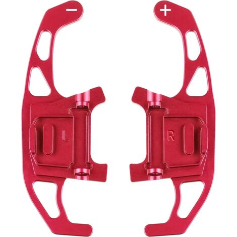AHLSEN Lot de 2 palettes de changement de vitesse en alliage d'aluminium pour VW Golf GTI R R-line GTD GTE MK7 7 Polo GTI 2014-2019 (rouge)