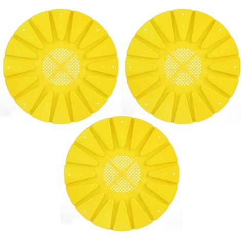 Ahlsen Lot de 3 Portes d'entrée en Plastique pour nid d'abeille - Disque d'entrée Rond pour Ruche - Disque de Sortie pour nid d'abeille - Outils pour l'apiculture