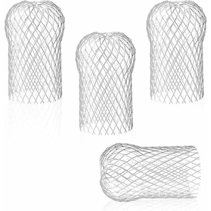 Ahlsen - Lot de 4 Filtres de Gouttière en Aluminium - Crapaudine de Gouttière Flexible et Durable pour Maison Avant-toit Tuyau de Descente contre les