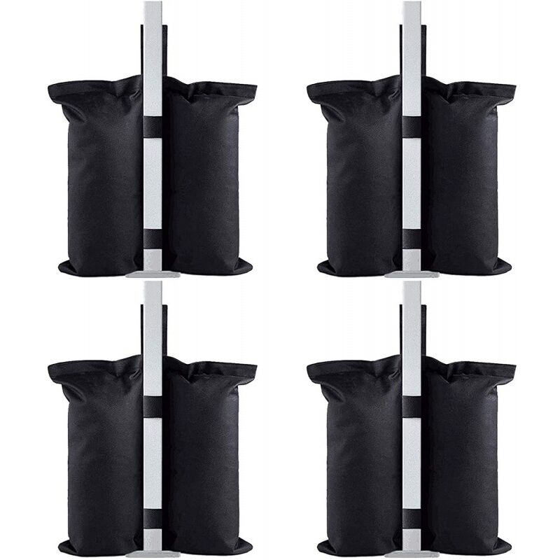 Lot de 4 Poids pour Tonnelle, Sac de Lestage Qualité Industrielle, Sac de Sable Étanche pour Tout Gazebo Pop-up, Tente, auvent et Parasol - Ahlsen