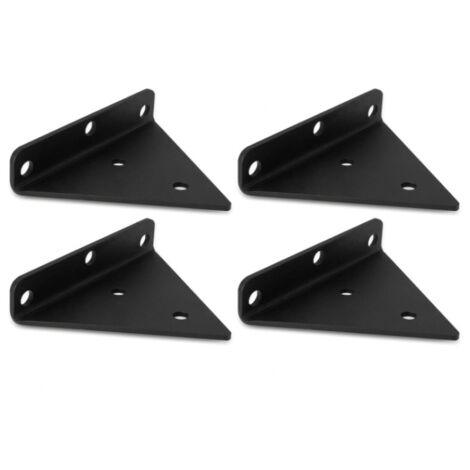 AHLSEN Lot de 4 Support Etagere Triangle, 8CM Supports D'étagère Flottant en Fer, Support Étagère Mural en Métal Pour Étagères Ouvertes de Bricolage