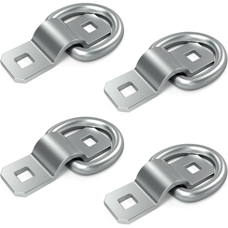 Ahlsen - Lot de 5 œillets d'arrimage pour remorque - Anneaux d'arrimage en d - Œillets de fixation pour sécuriser le chargement de camion, bateau,