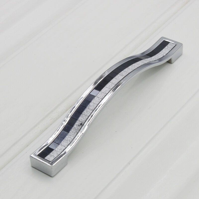 Lot de 6 poignées d'armoire en cristal brillant, poignées de tiroir en strass, poignées de placard modernes, poignées de porte de meubles, distance