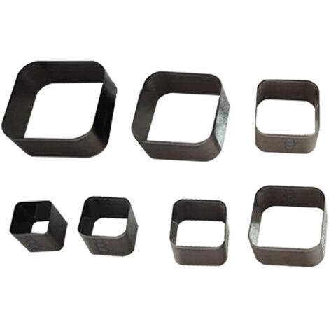 AHLSEN Lot de 7 perforatrices carrées pour cuir - 7 tailles - 20/25/30/35/40/45/50 mm