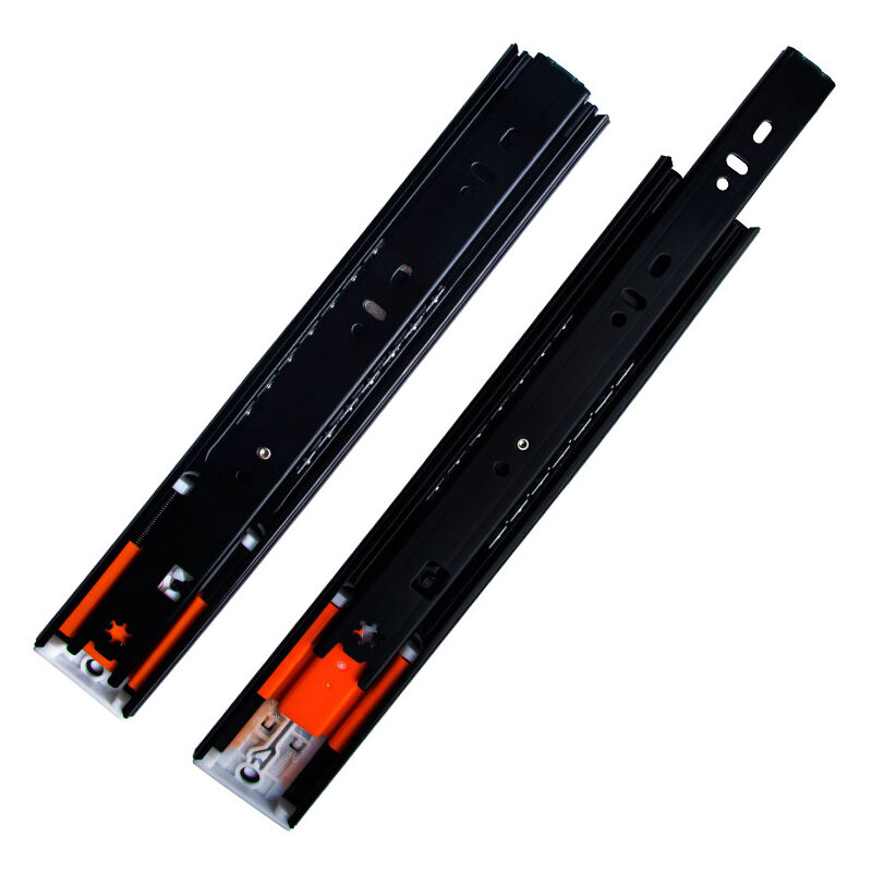 Lot de2Coulisse de Tiroir 250 mm, Glissières Pour Tiroirs à Roulement à Billes Fermeture Amortie et Silencieuse, Glissière à Extension Complète avec