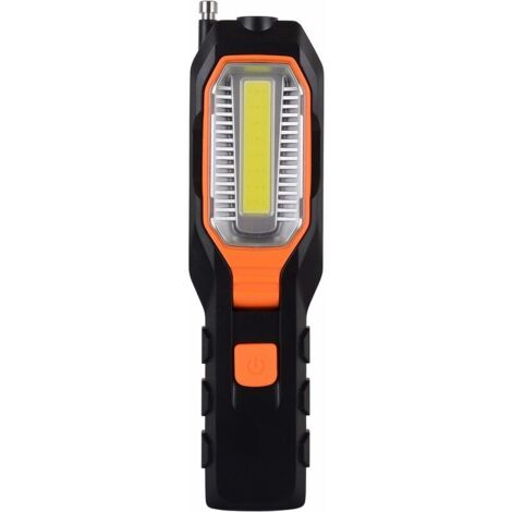 Ahlsen Luz de inspección LED con gancho giratorio y linterna COB magnética, 4 modos de iluminación para garaje, ático, Camping, emergencia