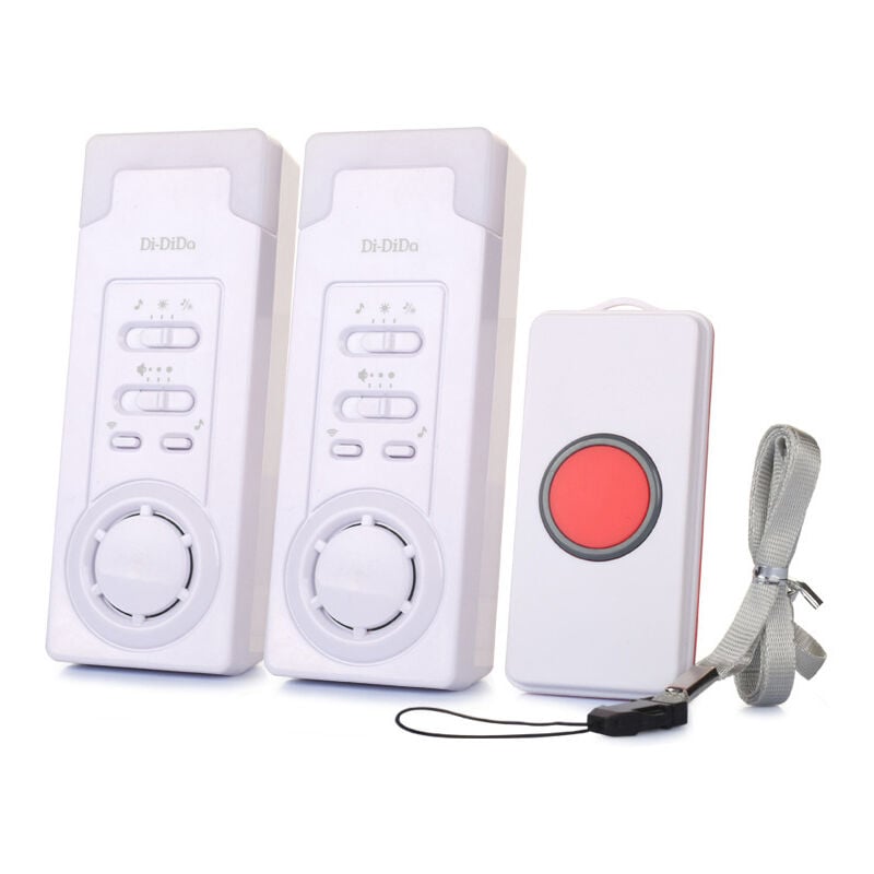 Ahlsen - Maison Alerte Alarme sans Fil Patiente Personne Âgée Personnelles Système D'Alarme et Bouton D'Appel d'urgence Alarme Pager(2 en 1)
