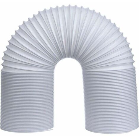Ahlsen Manguera de drenaje para aire acondicionado móvil, manguera de drenaje flexible de PVC para aire acondicionado móvil (giro a la izquierda gris Ø13cm150cm)