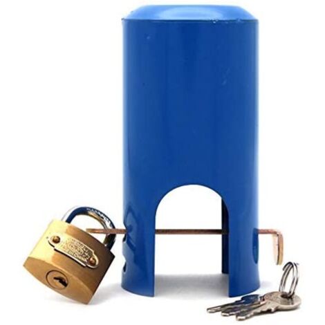 Ahlsen Manguera de jardín aislada y cerradura de la carcasa, cubierta para ahorro de agua, sistema de bloqueo para prevención de robo y vandalismo en el grifo exterior, cubierta protectora para grifo 
