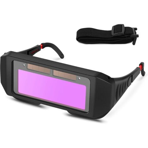 Ahlsen Máscara de soldadura automática, gafas de soldadura con lentes TIG MIG de oscurecimiento automático con energía solar para proteger los ojos